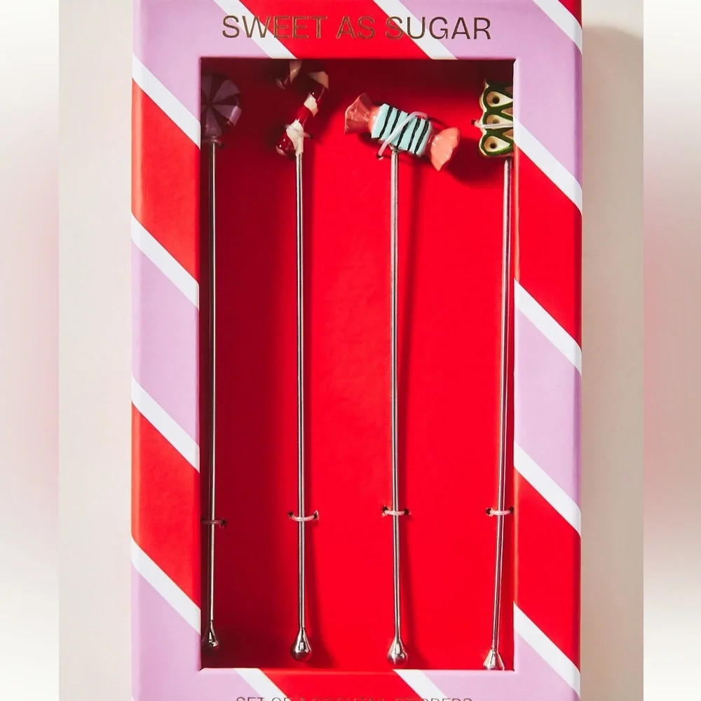 8 piece Bon Bon cocktail stirrers & picks set